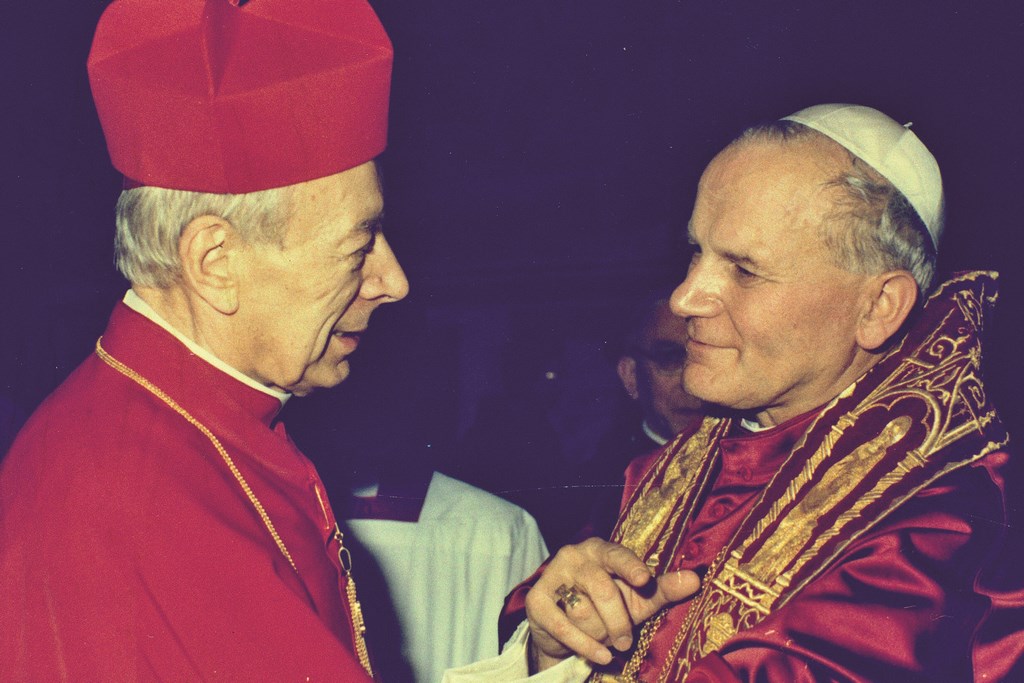 Papież Jan Pawłeł II i prymas Polski kardynał Stefan Wyszyński