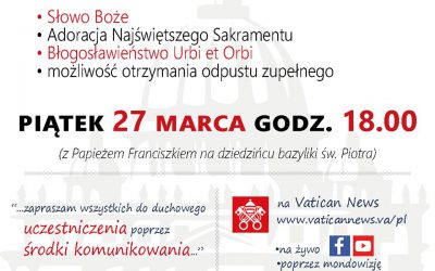 Dzisiaj o 18.00 modlimy się z Papieżem Franciszkiem