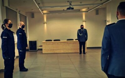 Łomża: Nowi funkcjonariusze wstąpili w szeregi policji