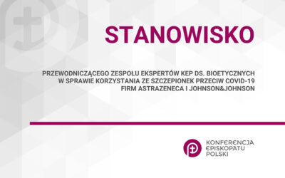 Wiara: Jest opinia w sprawie szczepionek AstraZeneca i Johnson&Johnson
