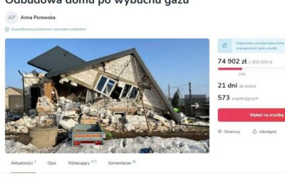 Gmina Sokoły: Wybuch gazu zniszczył dom. Rodzina potrzebuje pomocy