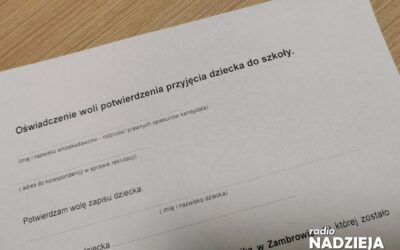 Zambrów: Oświadczenie woli przy zapisie dziecka do szkoły