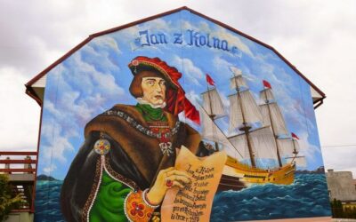 Kolno: Jan z Kolna zerka z muralu