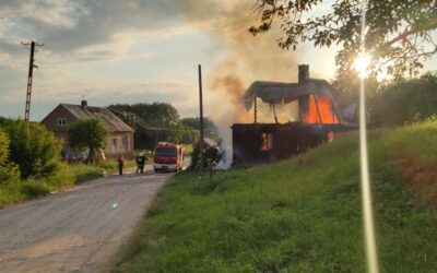 Gmina Piątnica: Pożar drewnianego domu