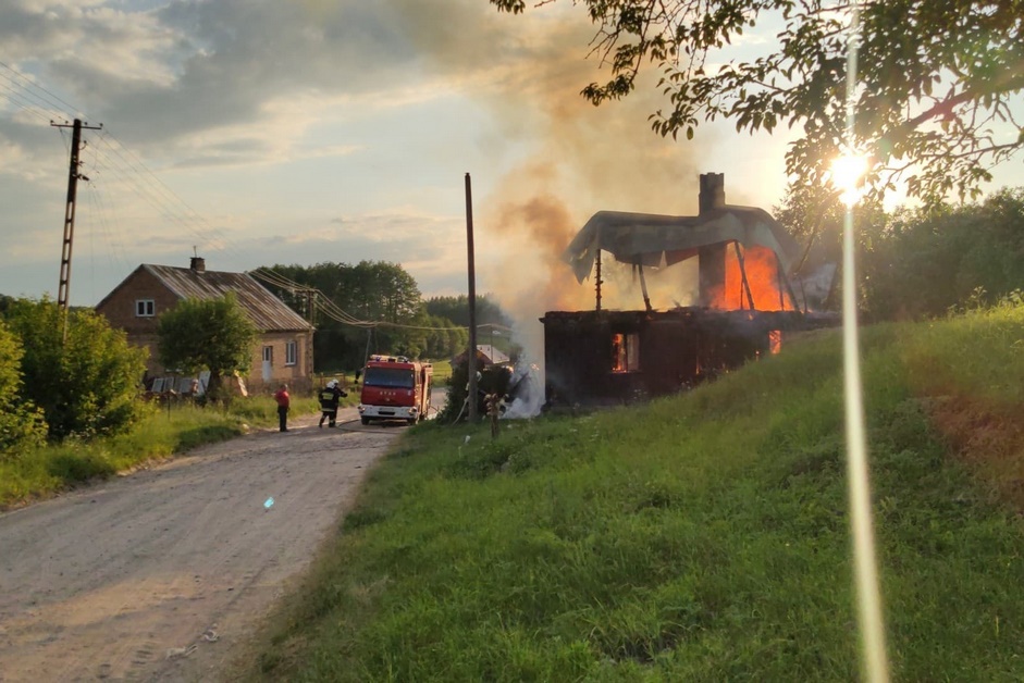 Gmina Piątnica: Pożar drewnianego domu