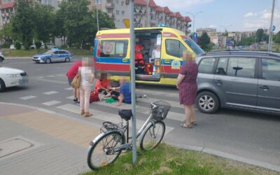 Łomża: Potrącona rowerzystka trafiła do szpitala