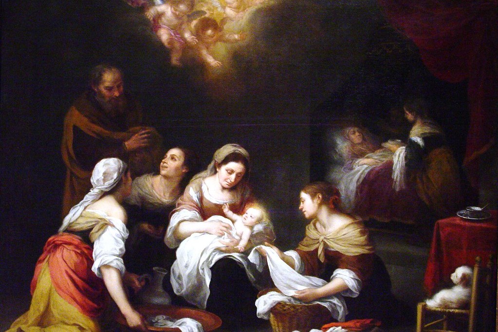 Bartolomé Esteban Murillo Narodziny św. Jana Chrzciciela, olej na płótnie, ok. 1655 r. Muzeum Nortona Simona Pasadena