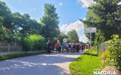 Wejście 37. Pieszej Pielgrzymki Łomżyńskiej na Jasną Górę na antenie Radia Nadzieja