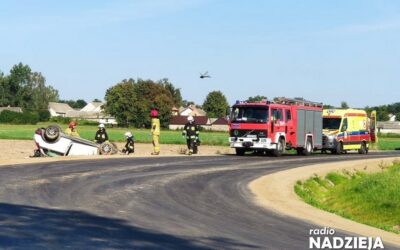 Gmina Jedwabne: Dachował samochód osobowy