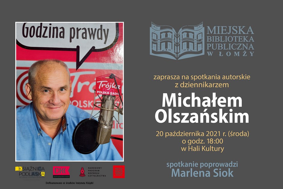 Łomża: Miejska Biblioteka zaprasza na spotkanie z Michałem Olszańskim