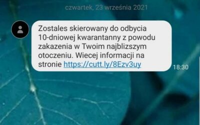 Inspektorat Sanitarny ostrzega przed fałszywymi smsami o kwarantannie