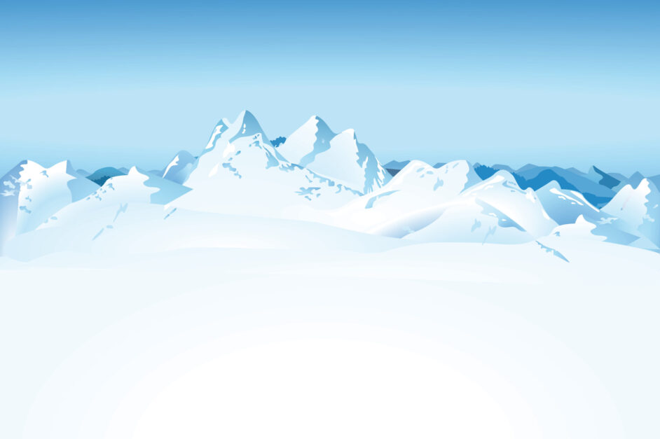 Hochgebirge im Schnee
