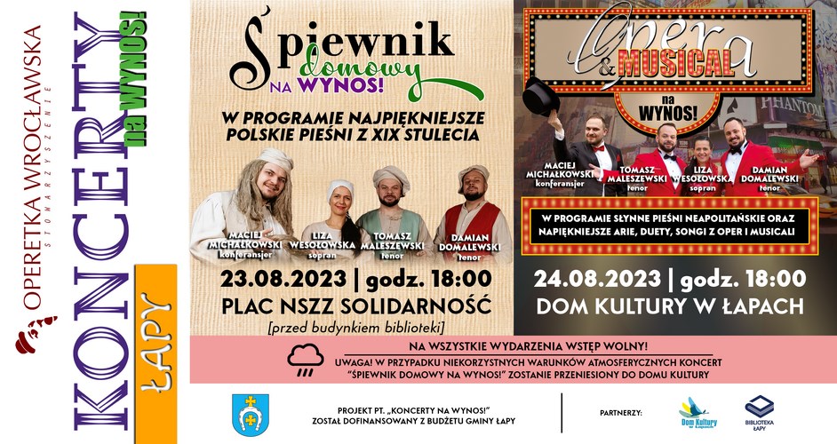 Łapy: Koncerty na Wynos, czyli polskie pieśni z XIX stulecia