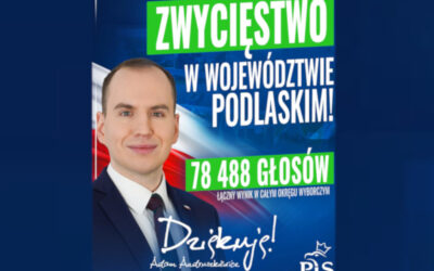 Podlaskie: Adam Andruszkiewicz z najlepszym wynikiem PiS w województwie