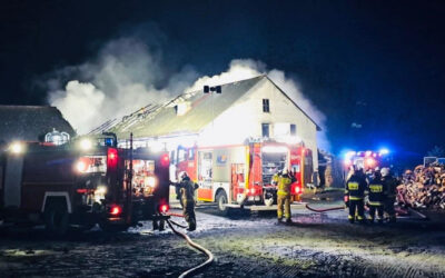 Region: Pożar budynku ze zwierzętami, powalone drzewa- skutki czwartkowej burzy