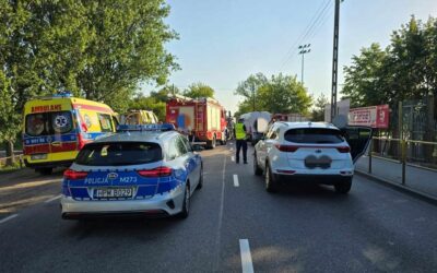 Łomża: Śmiertelny wypadek na Zjeździe powodem utrudnień w ruchu