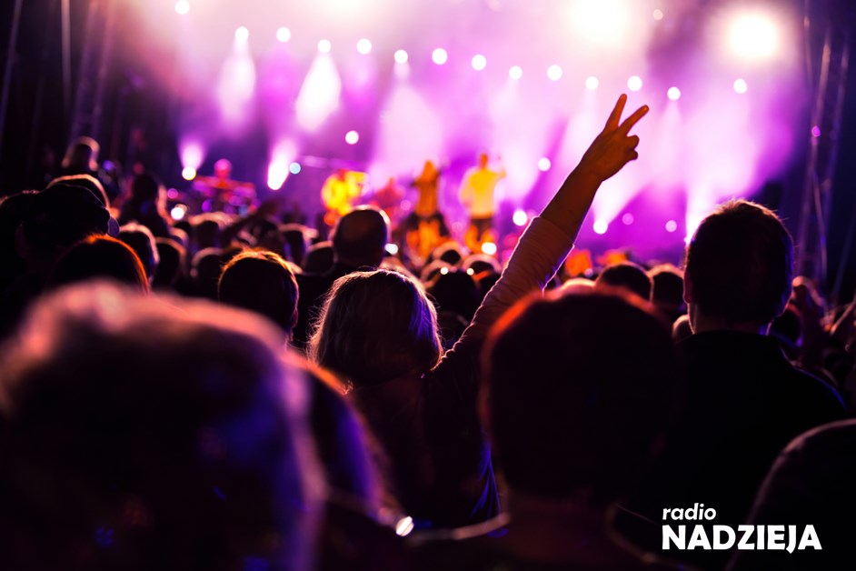 People having fun on music concert and/or disco