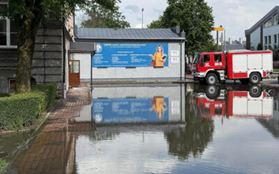 Zambrów: Ulewa sparaliżowała miasto. Wiele interwencji strażaków