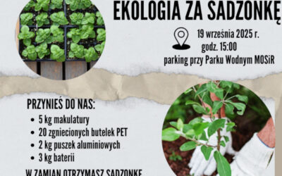 Łomża: Jesienna edycja akcji ,,Ekologia za sadzonkę” przy parku wodnym MOSiR