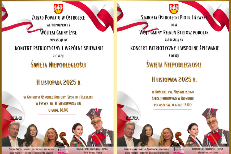 Powiat Ostrołęcki: Zaśpiewają Niepodległej! Zbliżają się koncerty z okazji 11 listopada